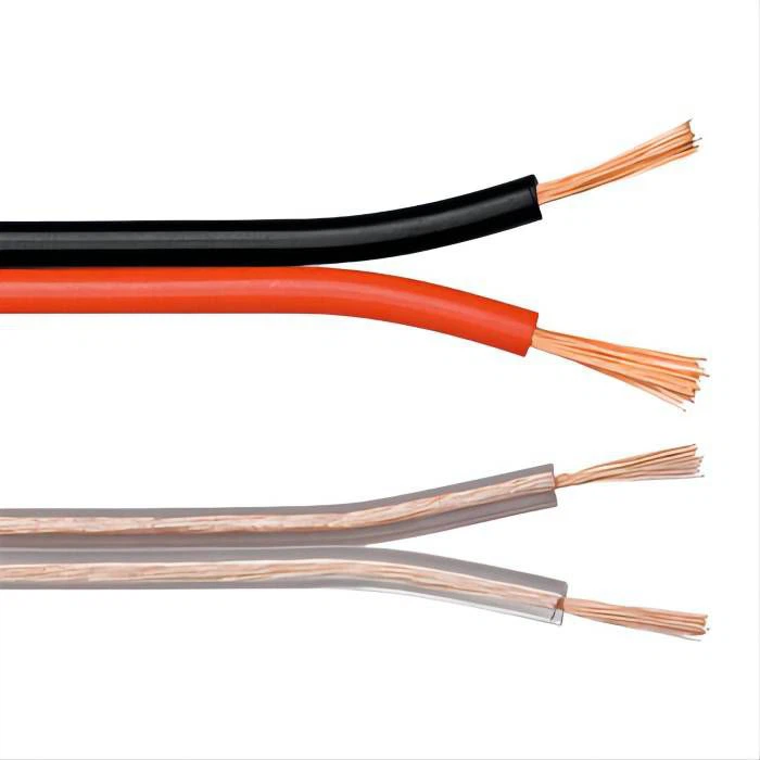 Red And Black Flat Loud Speaker Cable